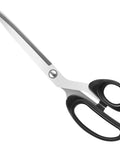 All Purpose 10 Inch Fabric Scissors Heavy Duty Stainless Steel Pro Shears For Cutting Clothes And Leather Perfect For Tailors Home And Office Use With Sharp Precision And Beefy Build, black handle