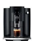 Front view of One-Touch Automatic Coffee Machine For Home Use With Five Barista Styles Including Espresso, Ristretto, Café Barista And Lungo Barista, Pulse Extraction Process, Conical Burr, Sleek Black Finish.