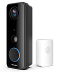 Upgraded 1080P Video Doorbell With Chime Wireless Battery Or Wired Power IP66 Weatherproof Two Way Audio Motion Alerts No Monthly Fees Alexa