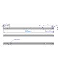 Rock Solid 2020 V Slot Aluminum Extrusion Profile For X Axis Linear Guide Rail 20 By 20 Millimeter 345 Millimeter Length technical drawing with dimensions.