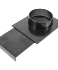 Sleek 100Mm Plastic Blast Gate Valve For Dust Collectors And Vacuums Easy Slide Design showing a black plastic valve for smooth airflow.