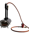 Beefy Double Burner Propane Blacksmith Forge With Oval Steel Body, SS 304 Nozzles, Ceramic Fiber Insulation Up To 2600F