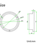 Pro Shop Grade 70Mm Metal Bubble Level Balancer With Mounting Holes For Construction Machinery And Cloud Platforms Built Tough Dead On Precision Spirit Tool In Black And Green sizing illustration with specified dimensions.