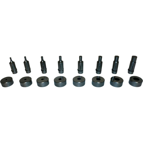 8 Piece Round Punch And Die Set MP4146 For Ironworkers Includes 9/32 11/32 13/32 15/32 17/32 21/32 25/32 29/32 Inch Sizes