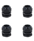 4 Pack PG29 Cable Glands Waterproof Plastic Cable Gland Joints Adjustable Connector For 18 To 25mm Cable Diameter Black Durable Nylon PA6