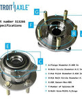 Diagram of Pair Front Or Rear AWD Wheel Bearing Hub Assembly for Hyundai Santa Fe 2007-2020, showing specifications and dimensions.