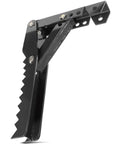 36 Inch Weld On Backhoe Thumb Clamp With Five Eighths Inch Steel Plate, Heavy Duty Adjustable Assembly, angled view