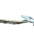 Close-up of a steel hood hinge from 2 Piece Hood Hinge Set For Left Driver And Right Passenger Side Truck Replacement Durable Steel Hinges.