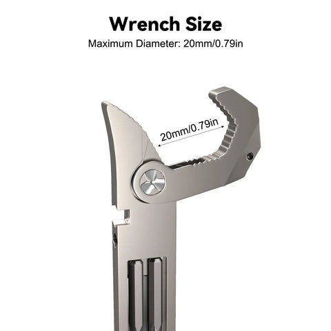 Titanium EDC Pry Bar Multitool All In One With Bottle Opener, Pocket Clip, Wrenches, Box Opener, Keychain Screwdriver For Outdoor Camping And Maintenance, Built Rugged For Everyday Carry And Quick One Hand Use