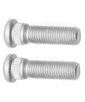 Chrome Lug Nut And Stud Set M12 X 1.5 For Car Wheels showing two steel wheel studs detail