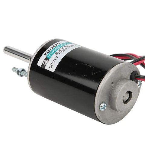 Heavy Hitter 30W Brushed DC Motor With Reversible CW CCW Spin And Serious Torque, 12V 24V model designed for DIY robotics.