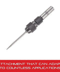 Wiggler And Center Finder With Shank Attachment for precision centering, includes spring tension ball and stainless steel design.