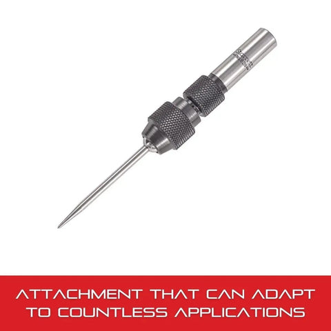 Wiggler And Center Finder With Shank Attachment for precision centering, includes spring tension ball and stainless steel design.