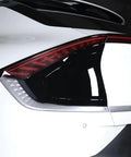 Badass Slick EV Charging Port Panel Trim Cover For Hyundai Kia EV6 2022 To 2026, close-up view on rear tail light.