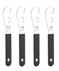 Ultra Thin Hub Cone Wrench Set 4 Pcs With 13mm 14mm 15mm 16mm Open End And 16mm Box End CrV Steel NiCr Plated