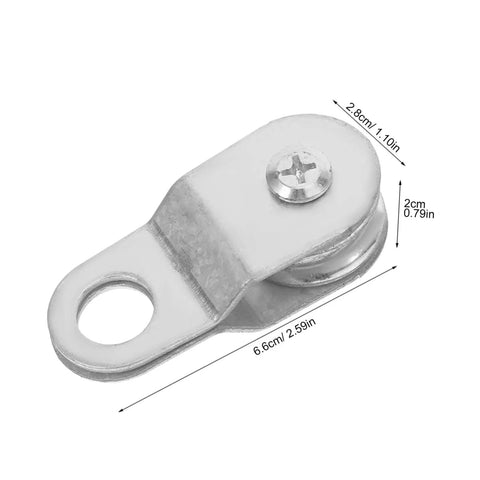 Swivel Rope Pulley Set 12 Pack For 6mm Rope Cable Pulley Wheels For Lifting And Towing Industrial Load Blocks For Material Handling Heavy Duty Wire Guide Wheel For Outdoor Use, 6.6cm silver pulley