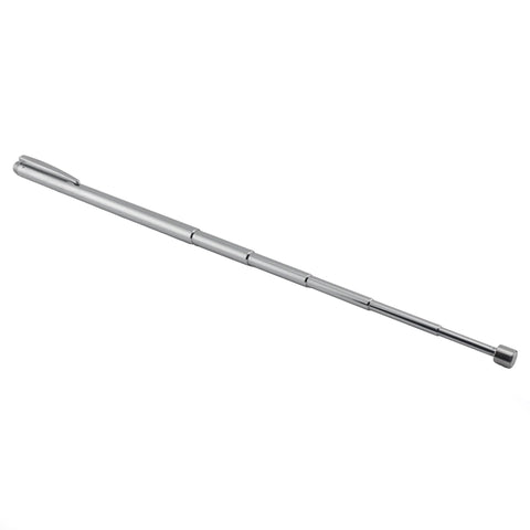 Side view of Amazon Slim 25-inch telescoping magnetic grabber with pocket clip, stainless steel
