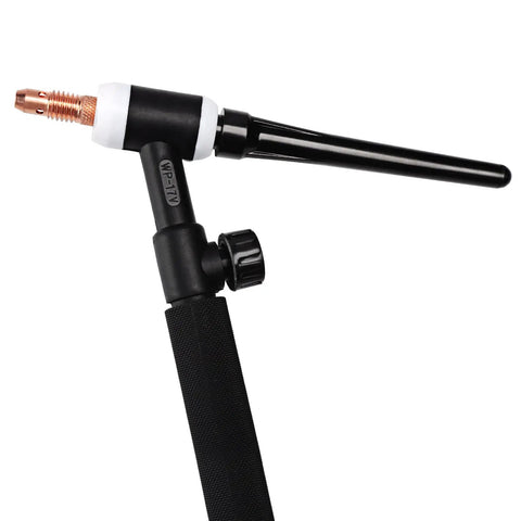 Air Cooled TIG Torch 150A Lift TIG with WP17V Plug, side view showing copper tip and black handle detailing