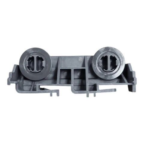 Premium Smooth Ride Dishwasher Rack Carrier And Roller Replacement Kit For Lower Basket, gray nylon carrier with wheels.