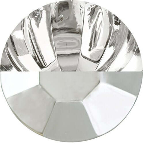 Close-up of crystal acrylic detail on Solid Core Kitchen Cabinet Knobs In Crysacrylic With Chrome Finish 1 Inch Luxury Cabinet And Dresser Knobs Handles For Doors And Drawers Midway Collection By Hickory Hardware.