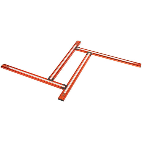 Adjustable Juice Groove Router Jig And Variable Square Template Guide With Precision Scaling For Cutting Boards Serving Trays And Pro Level Woodworking Projects With Zero Sweat Setup Measuring 23 6 By 23 6 In, showcasing orange adjustable template.