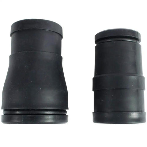 Rubber power tool adapters for Premium 50 Foot Shop Vacuum Hose With Power Tool Adapter Set For Dry And Wet Cleanup Crush Proof Interior.