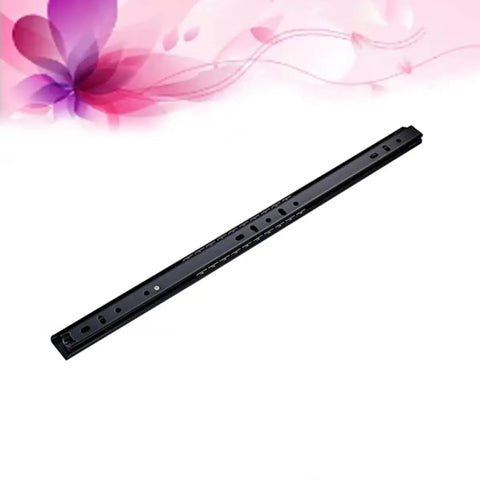 Heavy Duty Cold Rolled Steel Ball Bearing Drawer Slides With Soft Close 2 Pack showing a single black slide rail.