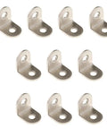 Ten Piece L Angle Corner Bracket Set For Shelves And Furniture Frames Heavy Duty 90 Degree Steel Connectors With Fasteners