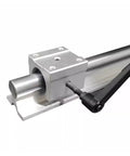 Pro Grade CNC Ballscrew Kit With SFU1204 SFU1605 SFU2005 SFU2505 And 2 SBR Linear Guides SBR12 SBR16 SBR20 SBR25 Plus 4 Sliders For 3D Router CNC Milling, metal rail slider close-up