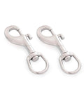 2.75 Inch Swivel Eye Snap Hook Set Of 2 Marine Grade 316 Stainless Steel Scuba Bolt Snap for diving and ropes