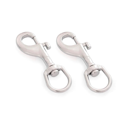 2.75 Inch Swivel Eye Snap Hook Set Of 2 Marine Grade 316 Stainless Steel Scuba Bolt Snap for diving and ropes