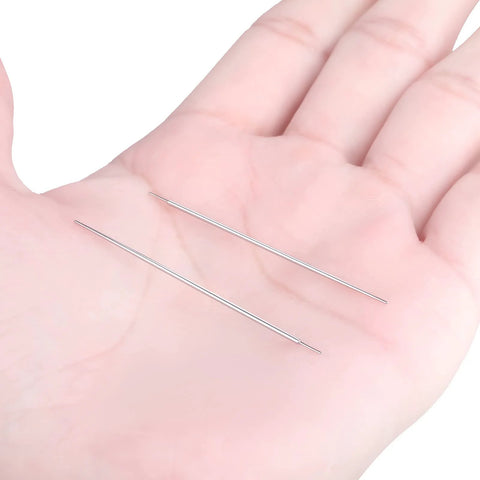 Titanium Insertion Taper for Threadless Body Jewelry, 18G Threadless Piercing Taper Pin for Nostril Piercing, 2Pcs, on a hand
