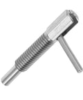 Pro Grade Stainless Steel Retractable Plunger Pin With Beefy L Shaped Thumb Knobs For Toolboxes Screens And Furniture detailed view