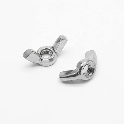 Two M5 stainless steel wing nuts, rust resistant, for outdoor use. 20 Pack M5 Stainless Steel Wing Nuts For Hardware Projects