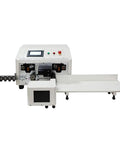 Top Tier Automatic Dual Line Wire Cutting Stripping Machine Featuring Smooth Operator Touch Panel Computerized Cable Processor