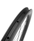 Close-up of Tubeless Carbon Fiber Wheelset 38mm And 31mm For 700c Road Bikes, Disc Brake, UCI Approved, Toray T700 Rim
