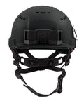 Front view of Bolt Ratchet Type II Class C Safety Helmet Black Vented Hard Hat With Quick Adjust Fit Durable Construction Jobsite Gear