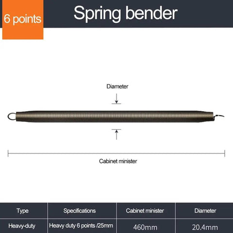 Top Rated 25Mm Pvc Wire Tube Spring Bender Manual Pipe Bender Tool With High Elasticity Square Steel Design shown length 460mm and diameter 20.4mm.