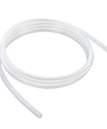 Front view of clear silicone pressure tubing, 3/16 in ID x 5/16 in OD, coiled hose for manometer use