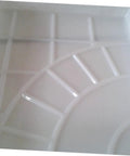 Top view of Easy To Use Reusable Concrete Stone Mold For DIY Garden Pathways Breeze Through Creating White Stepping Stones design.