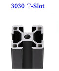 Close-up view of 3030 T-Slot Aluminum Extrusion Linear Rail showing channels and profile for CNC builds and 3D printers.