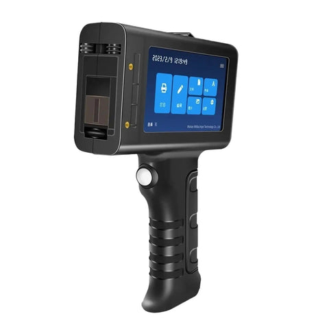 Cool Handheld Inkjet Printer For Glass Labeling, compact design with a digital display for easy coding on-the-go.