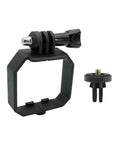 Vlog Ready Drone Camera Mount Top Carry Extension Bracket with One Quarter Inch Screw Tripod Adapter, black frame and adapter