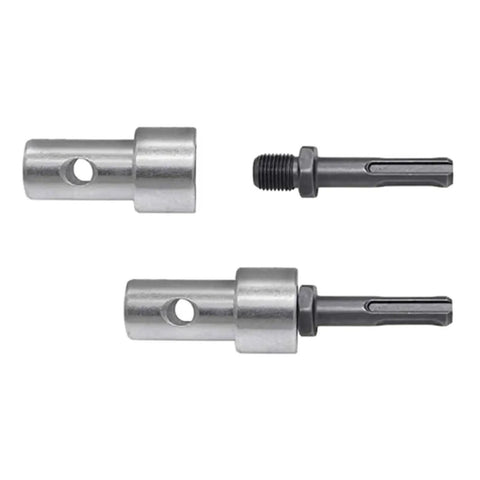 Round Shank Drill Bit Adapter with Two Slots SDS Arbor Connector For Earth Auger Heads And Hammer Drills Steel Shaft
