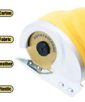 Heavy Duty Replacement Blades For Worx ZipSnip Electric Scissors, close-up of rotary blade for cutting cardboard, fabric, leather, and plastic.