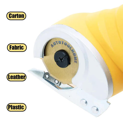 Heavy Duty Replacement Blades For Worx ZipSnip Electric Scissors, close-up of rotary blade for cutting cardboard, fabric, leather, and plastic.