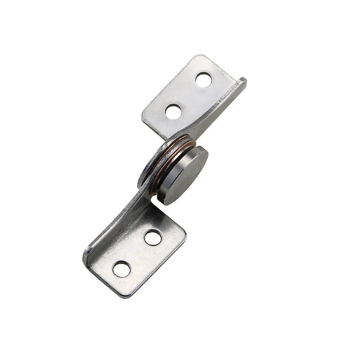 Side view of 304 stainless steel through-hole damping torque hinge with free-stop blade