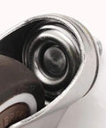 Close-up of Heavy Duty Swivel Rubber Caster Wheels Dead Quiet Furniture Roller Replacement Set Of Five M11 Threaded Stem.