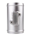 Aluminum MAF Sensor Mount And Air Flow Meter Base Adapter for Nissan, Honda Civic, and Ford MAF systems, view of side panel.