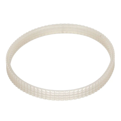 Transparent polyurethane belt for Easy Fit 370mm Lathe Belt Replacement for MX400 MX600 MX750 showing high elasticity and durability.